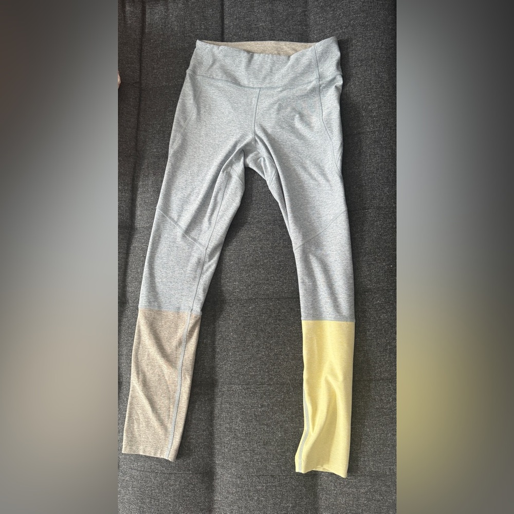 Outdoor Voices Gray, Blue, and Yellow Leggings